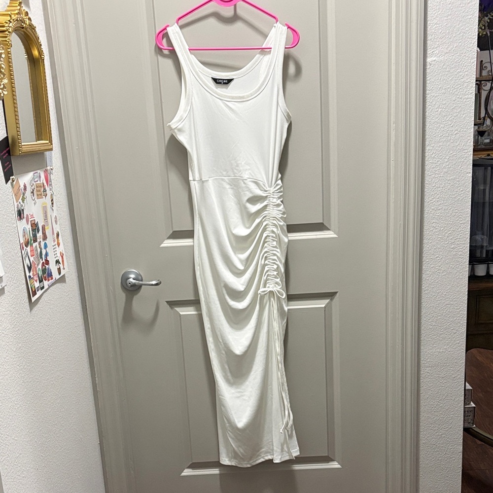 Chicme Asymmetrical White Dress